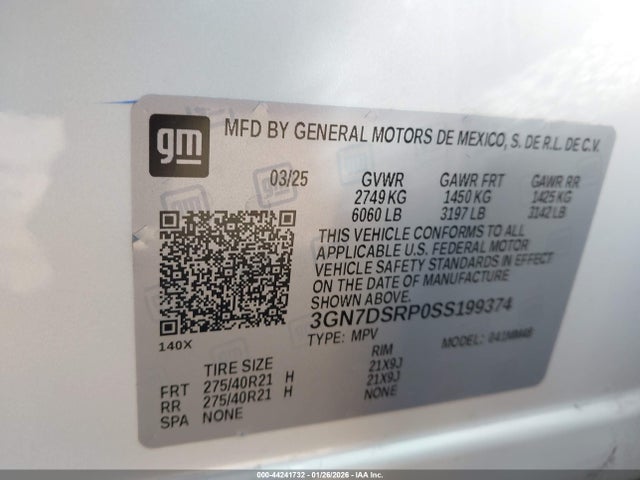 Chevrolet Equinox Ev Rs 2025 3GN7DSRP0SS199374 Image 9