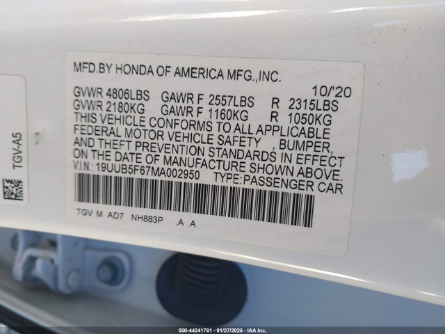 2021 ACURA TLX 19UUB5F67MA002950 Photo 8