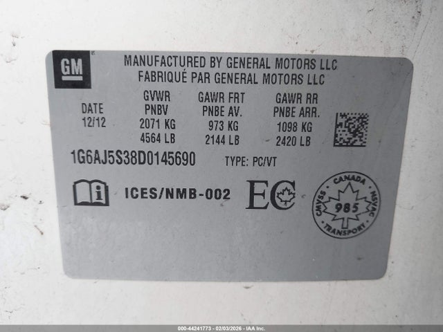 2013 CADILLAC ATS 1G6AJ5S38D0145690 Photo 8