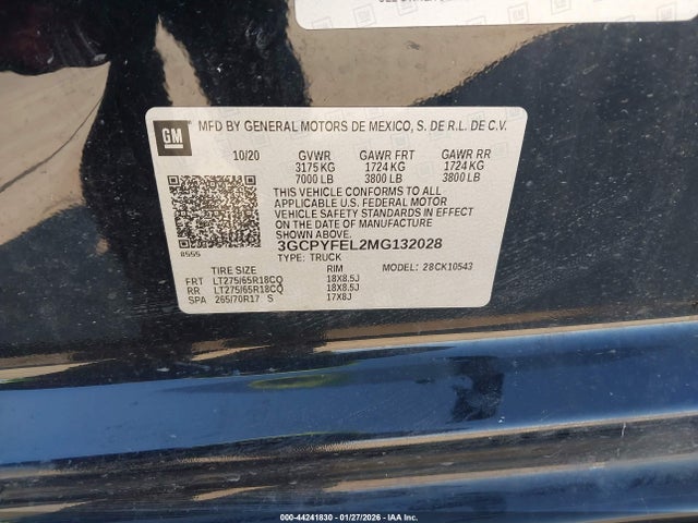 3GCPYFEL2MG132028 Chevrolet Silverado 1500