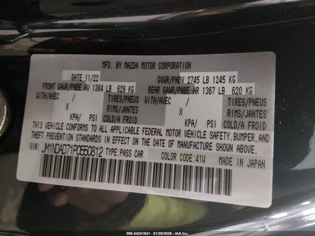 2023 MAZDA MX-5 MIATA JM1NDAD71P0550812 Photo 8