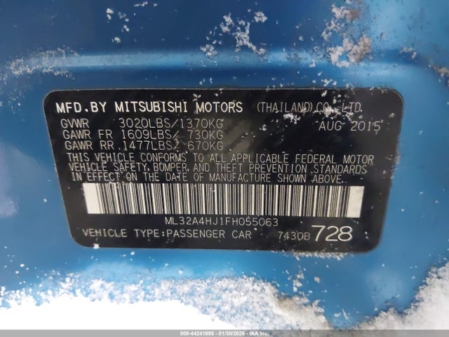 2015 MITSUBISHI MIRAGE ML32A4HJ1FH055063 Photo 8