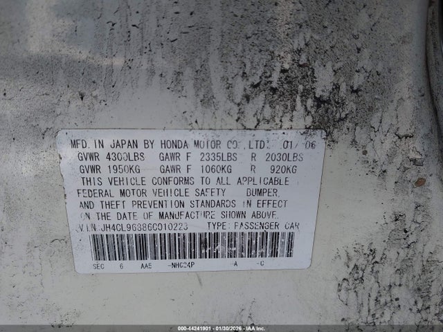 2006 ACURA TSX JH4CL96886C010223 Photo 8