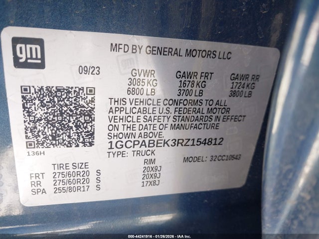 2024 CHEVROLET SILVERADO 1500 1GCPABEK3RZ154812 Photo 8