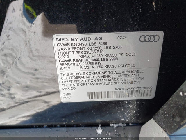 2024 AUDI Q5 WA1EAAFY4R2136200 Photo 8