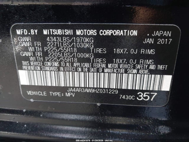 2017 MITSUBISHI OUTLANDER SPORT JA4AR3AW9HZ031229 Photo 8