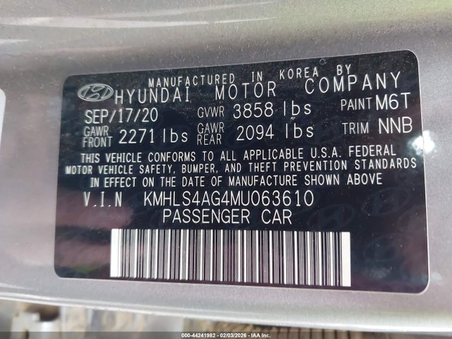 2021 HYUNDAI ELANTRA KMHLS4AG4MU063610 Photo 8
