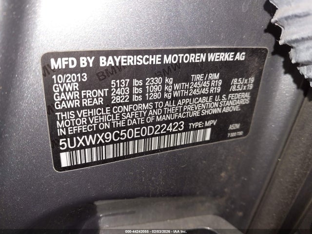 Продажа на аукционе авто 2014 Bmw X3 Xdrive28i, vin: 5UXWX9C50E0D22423, номер лота: 44242055