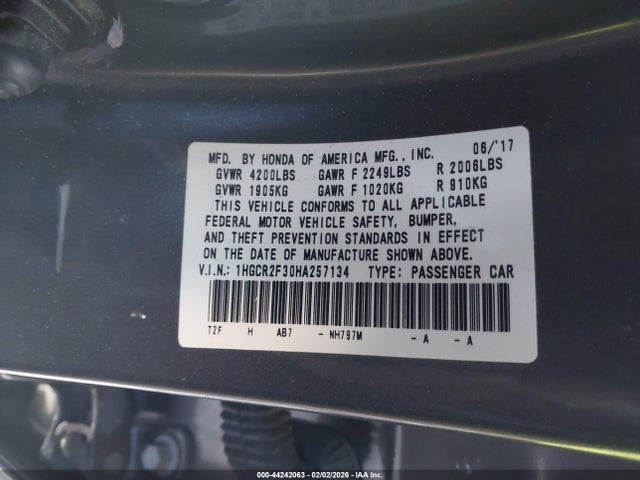 1HGCR2F30HA257134 Honda ACCORD LX