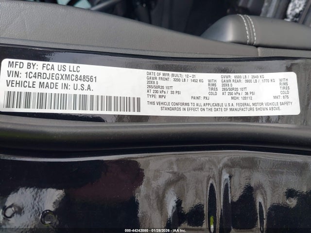 Dodge Durango Citadel Awd 2021 1C4RDJEGXMC848561 Image 9