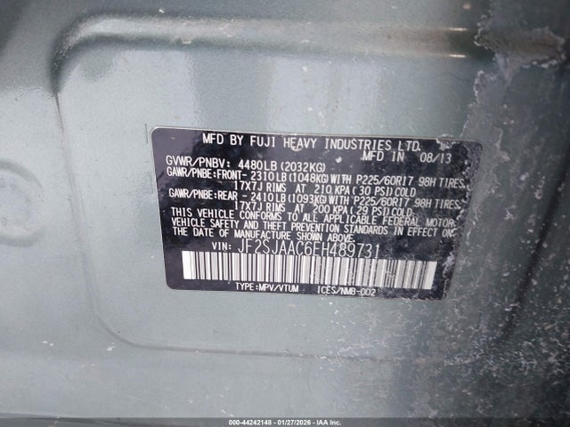 Subaru Forester 2.5i 2014 JF2SJAAC6EH489731 Image 9