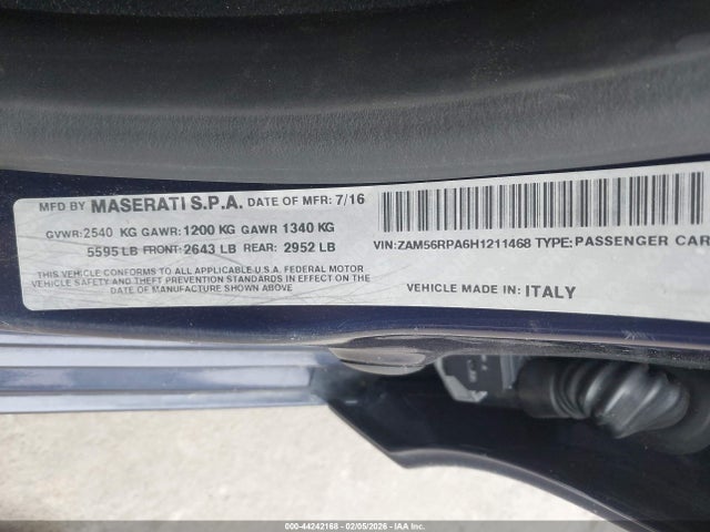 2017 MASERATI QUATTROPORTE ZAM56RPA6H1211468 Photo 8