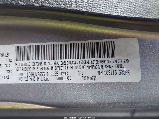 1C4HJWFG5GL132235 Jeep Wrangler Unlimited Rubicon