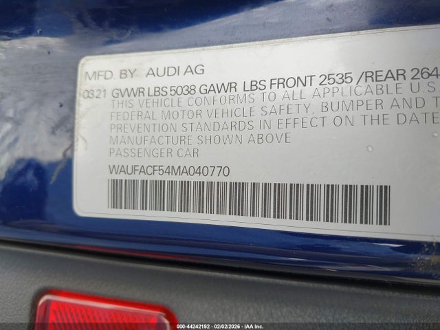 2021 AUDI A5 SPORTBACK WAUFACF54MA040770 Photo 8