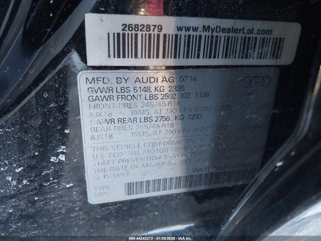 WA1TFAFL5FA020812 Audi Allroad 2.0t Premium