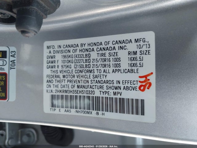 Honda CR-V LX 2014 2HKRM3H35EH510320 Image 9