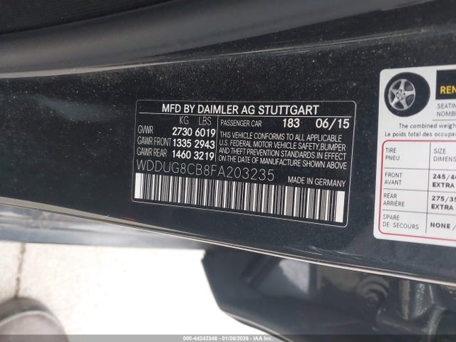WDDUG8CB8FA203235 Mercedes-Benz S 550