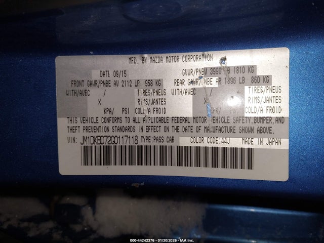 2016 MAZDA CX-3 JM1DKBD72G0117118 Photo 8