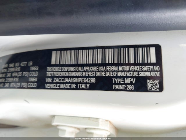 ZACCJAAH9HPE64298 Jeep Renegade Sport Fwd