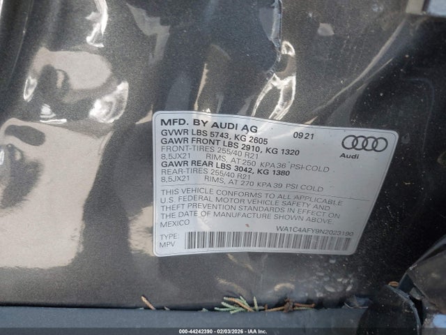 2022 AUDI SQ5 WA1C4AFY9N2023190 Photo 8