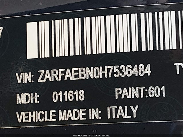 2017 ALFA ROMEO GIULIA ZARFAEBN0H7536484 Photo 8