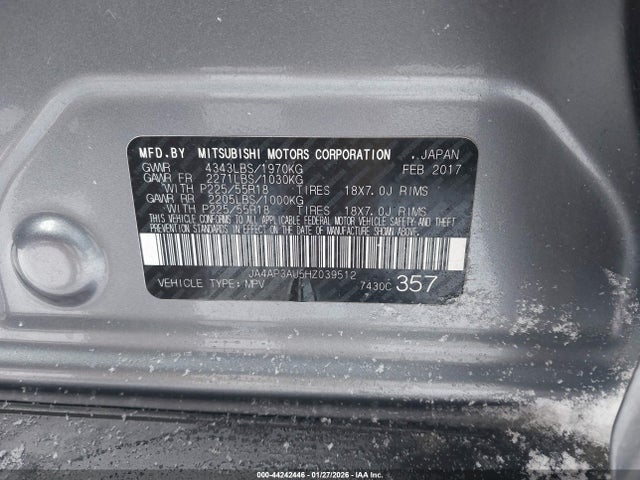 2017 MITSUBISHI OUTLANDER SPORT JA4AP3AU5HZ039512 Photo 8