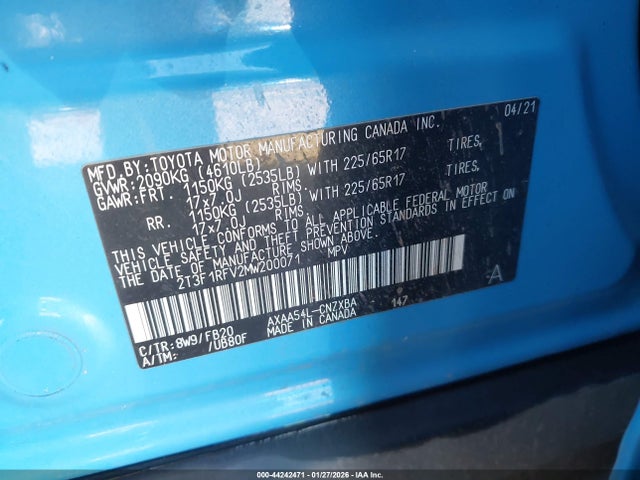 Toyota RAV4 LE 2021 2T3F1RFV2MW200071 Image 9