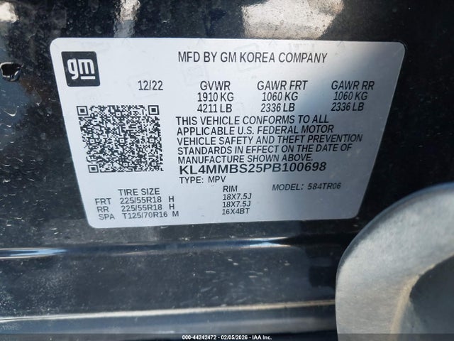 Продаж на аукціоні авто 2023 Buick Encore Gx Preferred Fwd, vin: KL4MMBS25PB100698, номер лоту: 44242472