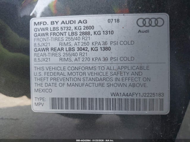 2018 AUDI SQ5 WA1A4AFY1J2225183 Photo 8