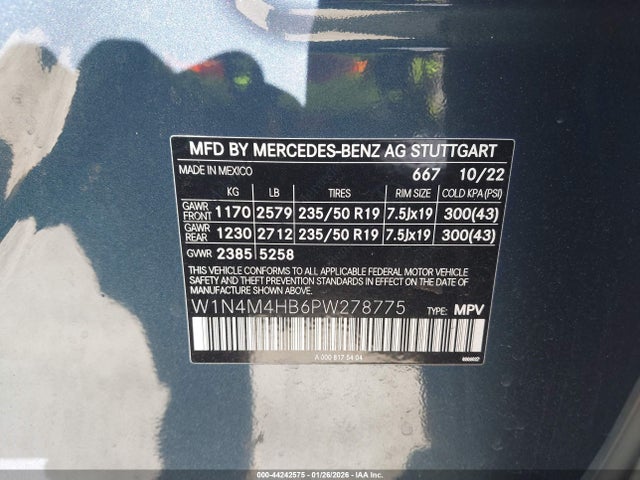 Mercedes-Benz Glb 250 4matic 2023 W1N4M4HB6PW278775 Image 9