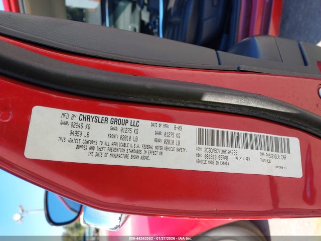 Продаж на аукціоні авто 2010 Chrysler 300 Touring/signature Series/executive Series, vin: 2C3CA5CV1AH104738, номер лоту: 44242592
