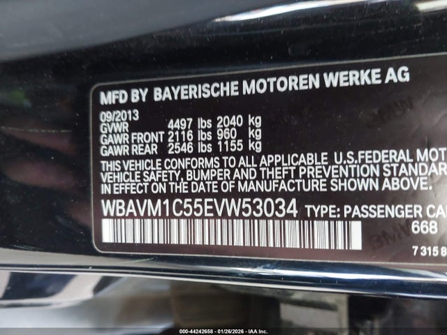 WBAVM1C55EVW53034 BMW X1 Sdrive28i