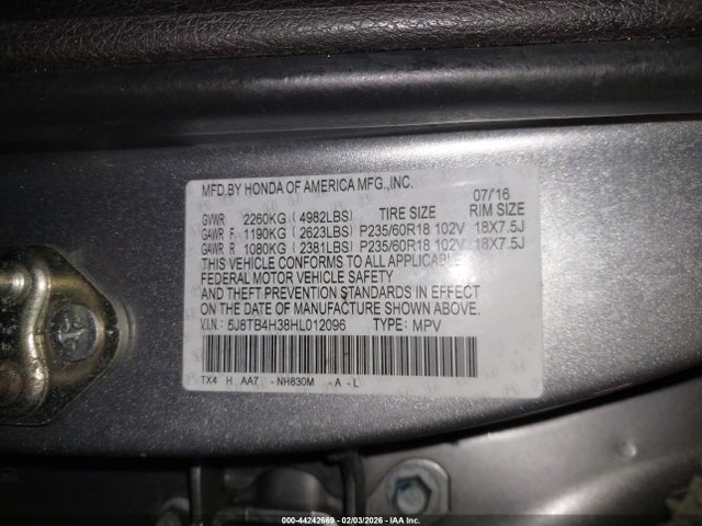 Aukcja sprzedaży 2017 Acura Rdx Acurawatch Plus Package, vin: 5J8TB4H38HL012096, numer aukcji: 44242669