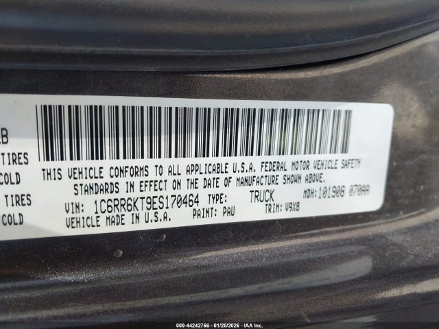 44242766 :رقم المزاد ، 1C6RR6KT9ES170464 vin ، 2014 Ram 1500 Express مزاد بيع