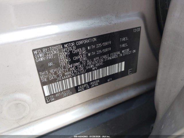 Toyota Venza Xle 2024 JTEAAAAH2RJ161657 Image 9
