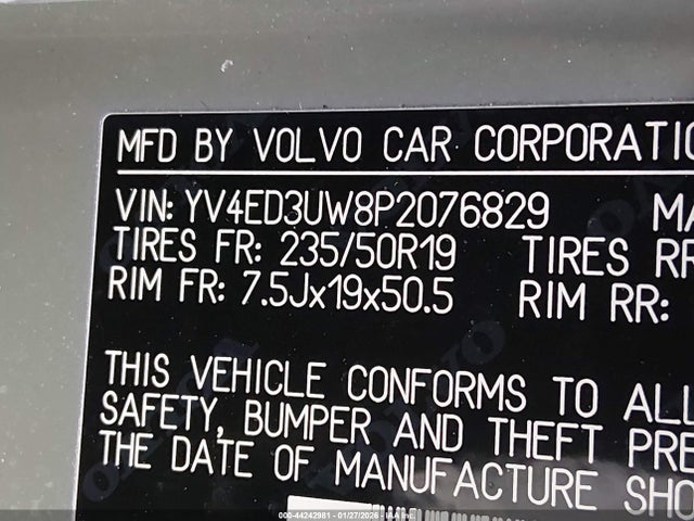 2023 VOLVO XC40 RECHARGE PURE ELECTRIC YV4ED3UW8P2076829 Photo 8