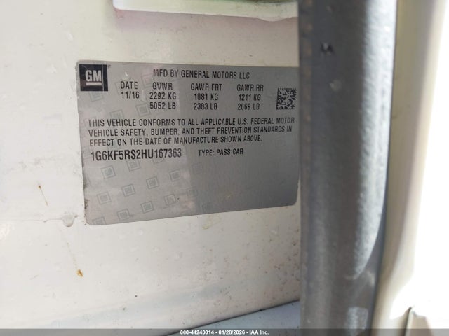 2017 CADILLAC CT6 1G6KF5RS2HU167363 Photo 8