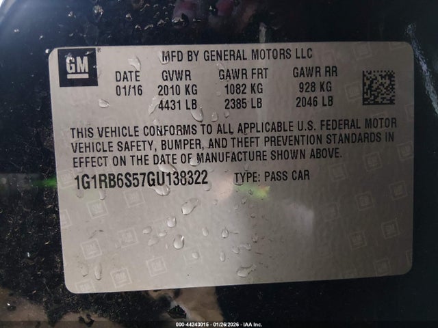 1G1RB6S57GU138322 Chevrolet Volt Premier