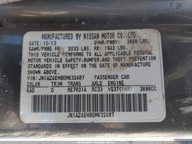 2014 NISSAN 370Z JN1AZ4EH8EM632487 Photo 8