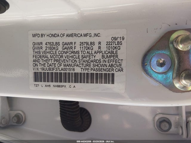 Продажа на аукционе авто 2020 Acura Tlx Standard, vin: 19UUB3F37LA001516, номер лота: 44243209