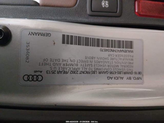 2017 AUDI A4 WAUENAF47HN034570 Photo 8