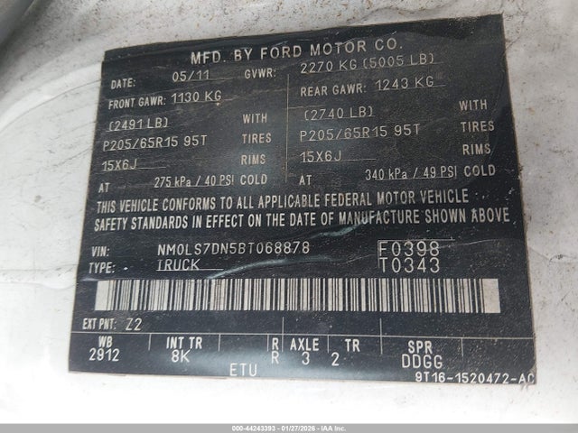 2011 FORD TRANSIT CONNECT NM0LS7DN5BT068878 Photo 8