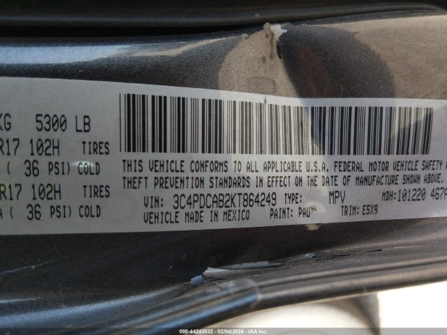 2019 DODGE JOURNEY 3C4PDCAB2KT864249 Photo 8