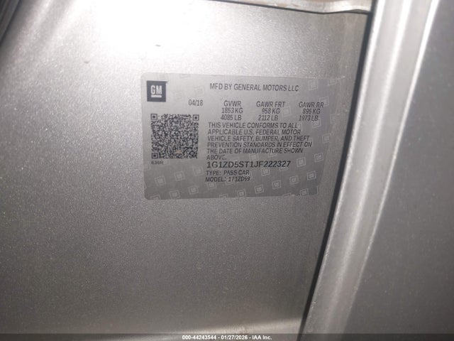 1G1ZD5ST1JF222327 Chevrolet MALIBU LT