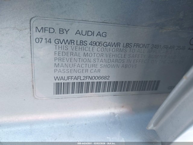 2015 AUDI A4 WAUFFAFL2FN006682 Photo 8