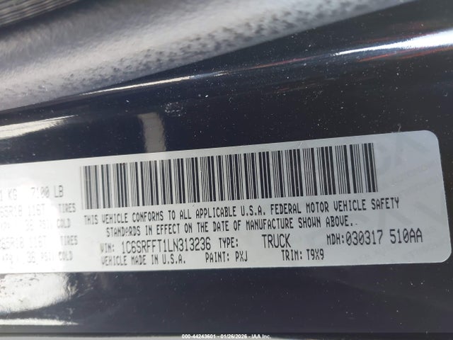 2020 RAM 1500 1C6SRFFT1LN313236 Photo 8