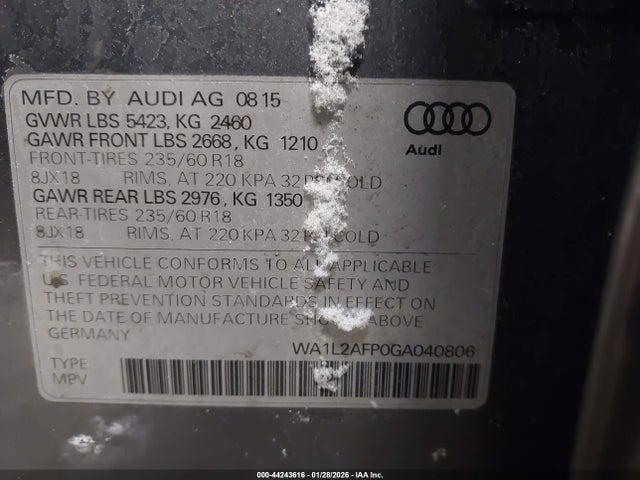 2016 AUDI Q5 WA1L2AFP0GA040806 Photo 8