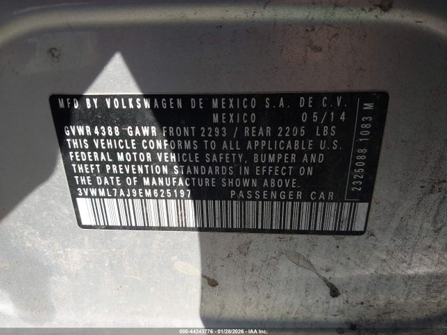 Продаж на аукціоні авто 2014 Volkswagen Jetta Sportwagen 2.0l Tdi, vin: 3VWML7AJ9EM625197, номер лоту: 44243776