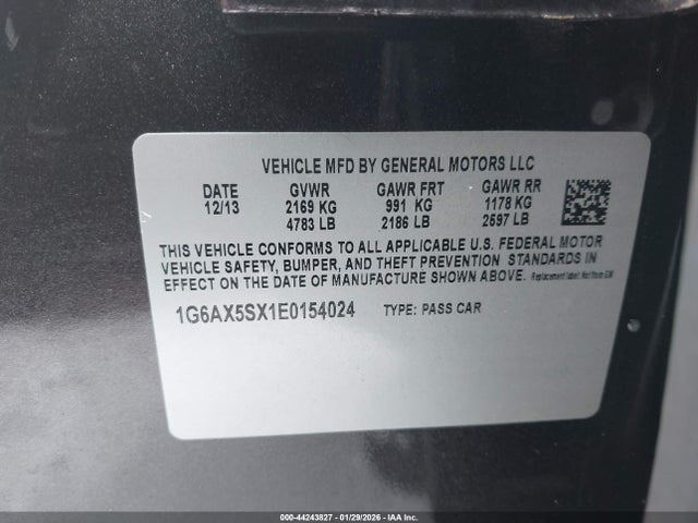 2014 CADILLAC CTS 1G6AX5SX1E0154024 Photo 8