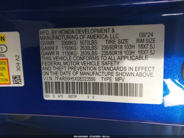 7FARS6H5XSE023556 Honda Cr-v Hybrid Sport